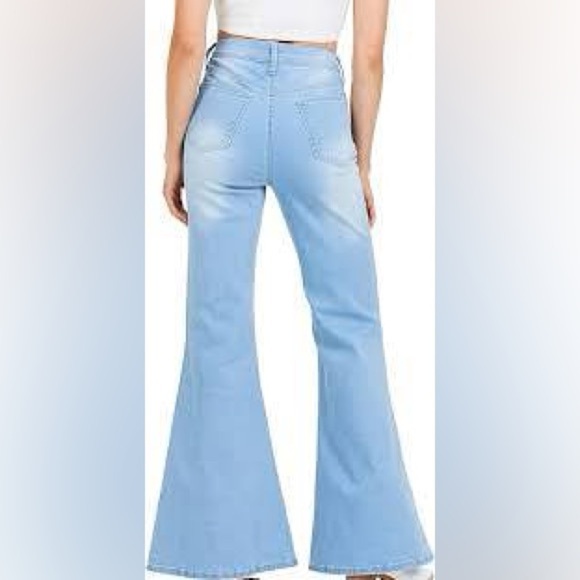 Altard State Double Button Wide Leg High Waist Stone Wash Jeans Womens size 28 - Picture 2 of 8